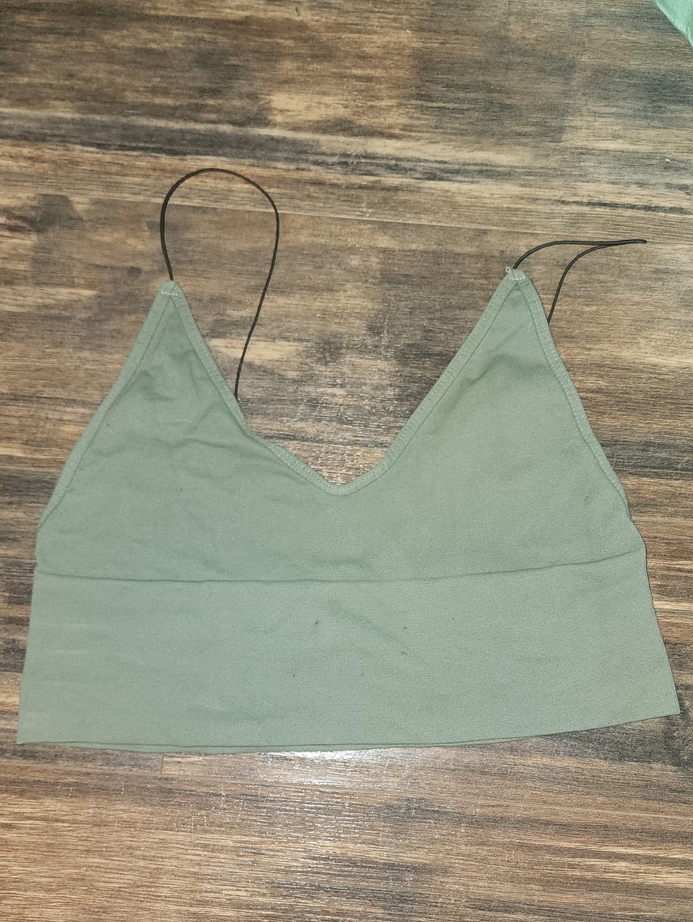 Free People Olive Green V Neck